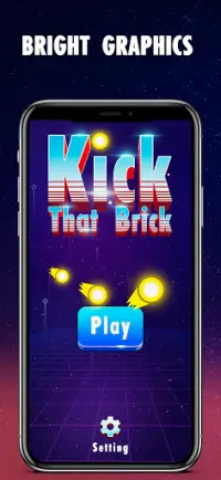 Kick That Brick: Brick Breaker Smash Hit Game Screen Shot 0