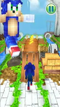 Sonic Block Run: 3D Adventure Game Screen Shot 4