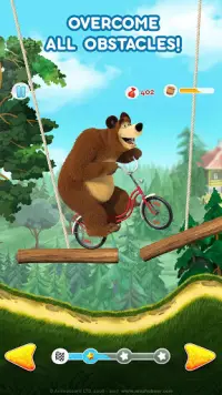 Masha dan Beruang: Game Balap Mobil untuk Anak Screen Shot 2