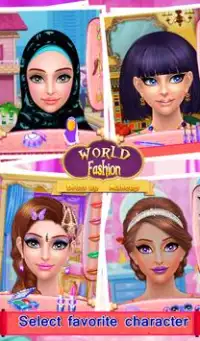 World Fashion Dressup & Makeup - fashion styles Screen Shot 2