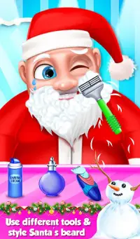 Santa Beard Shave Salon: Makeover Look Change Game Screen Shot 1