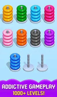 Hoop Sort Stack Puzzle - Color Sort - Stack Sort Screen Shot 3