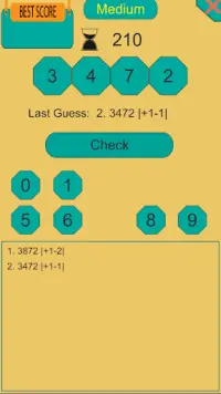 Guess 4 Numbers Screen Shot 1