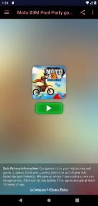 Moto X3M Pool Party game Screen Shot 0