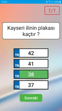 Şehir Plaka Oyunu Screen Shot 1