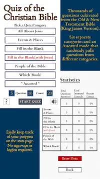 Quiz of the Christian Bible ( King James Version ) Screen Shot 7
