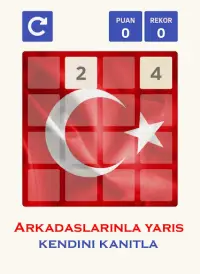 Türk Bayrağı 2048 Zeka Oyunu Screen Shot 1
