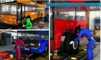 Городской автобус Мойка Бензоколонка Стоянка Игры Screen Shot 2