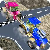 City Chained Tractor Towing – 3D Pull Heavy Buss
