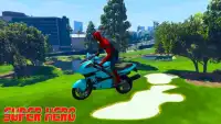 Superheroes Stunt Rider Bike Racing motorcycle Screen Shot 5