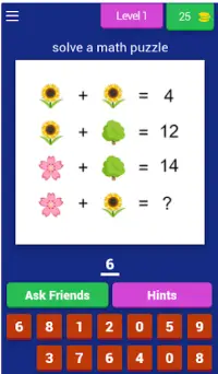 math puzzles Screen Shot 0