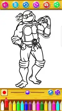 Coloring book for Turtles the Ninja legends Screen Shot 3