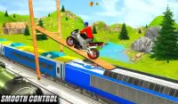 Tricky Bike Stunt On Train Screen Shot 0