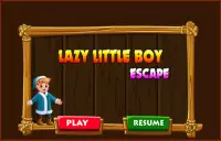 आलसी छोटा लड़का बच खेल Screen Shot 1