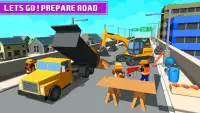 Blocky Highway Road Building Screen Shot 13