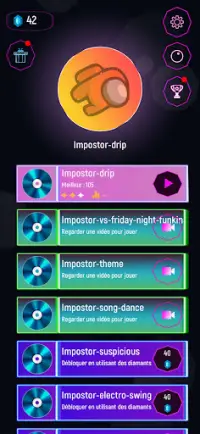 Impostor game tiles hop music Screen Shot 1