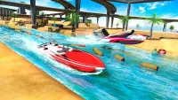 Barco de água velocidade Corrida Simulator Screen Shot 1