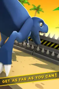 Dino Jurássico: Blue Raptor Trainer Race Game Screen Shot 1