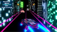 High Speed Neon Car Endless Driving Simulator Game Screen Shot 1