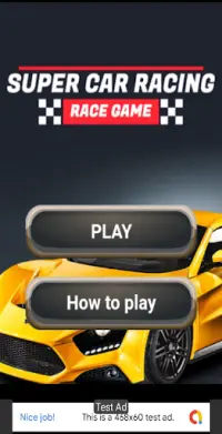 Super Car Racing Game Screen Shot 0
