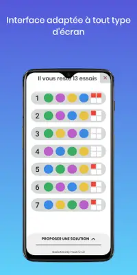 Mastermind français gratuit 2021 - (code breaker) Screen Shot 3