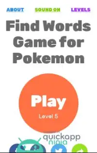 Find Words Game for Pokemon Screen Shot 0