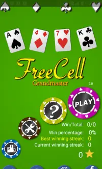 FreeCell Grandmaster Screen Shot 1