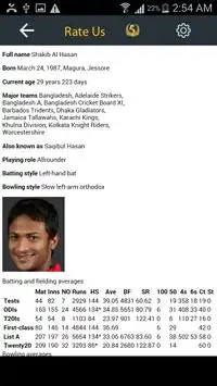 Bangladeshi Cricketers Profile Screen Shot 4