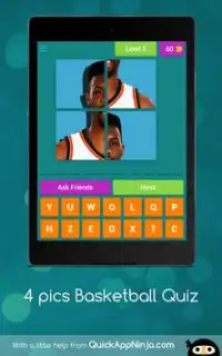 4 Pics Basketball Quiz Screen Shot 2