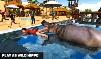 Angry Hippo Attack Simulator-City & Beach Attack Screen Shot 5