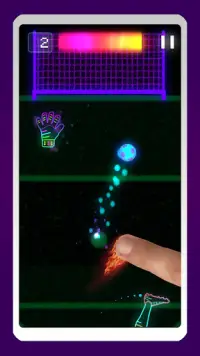 ⚽ Neon Flick Football - Ads Free Glow Kick Game Screen Shot 2
