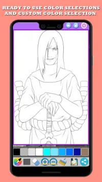 Anime Ninja Coloring Screen Shot 6