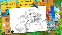 Динозавр книжка-раскраска раскраски для детей Screen Shot 3