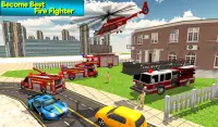 Heavy Ladder Fire Truck City Rescue 2019 Screen Shot 7