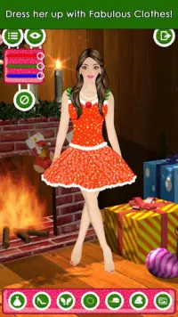 jogo de vestir menina de Natal Screen Shot 5