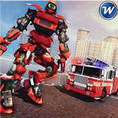Robot Transformation City Wars - Fire Truck Sim