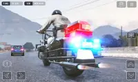 amazing police spider -rundown city bike chase Screen Shot 1