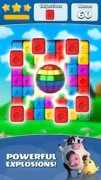 Farm Blocks: Match 3 & Blast Cubes Puzzle Game Screen Shot 2