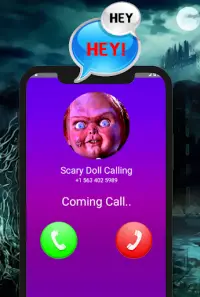 Calling Chucky Doll Chat & video Call (Simulation) Screen Shot 3