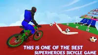 Superhero BMX naik Ekstrim 3D Stunts Screen Shot 0