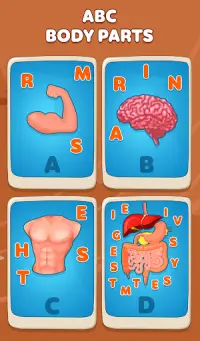Human Body Parts Learning Game Screen Shot 2