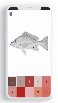 Cor de peixe pelo número, coloração de peixe pixel Screen Shot 14