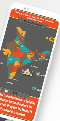 Know India Geography Quiz Game. Trivia and Puzzle Screen Shot 1