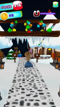 Winter Princess Runner - Frozen Town Screen Shot 4