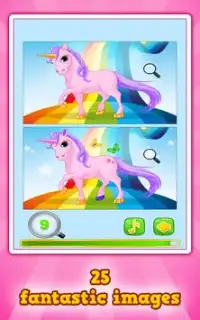Pony dan Unicorn : Temukan Perbedaan *Game gratis Screen Shot 7