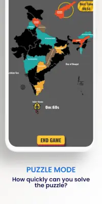Know India Geography Quiz Game. Trivia and Puzzle Screen Shot 3