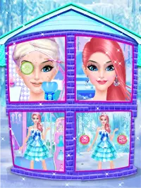 Juegos de salón de maquillaje Ice Queen para niñas Screen Shot 1