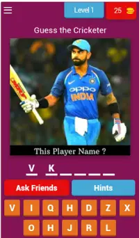 Cricket Quiz Games - New Best Quiz Games Screen Shot 0