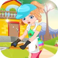 Clumsy gardener laundry  : Games For Girls