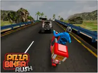 Pizza Delivery Bike Rider - 3D Racing Screen Shot 11